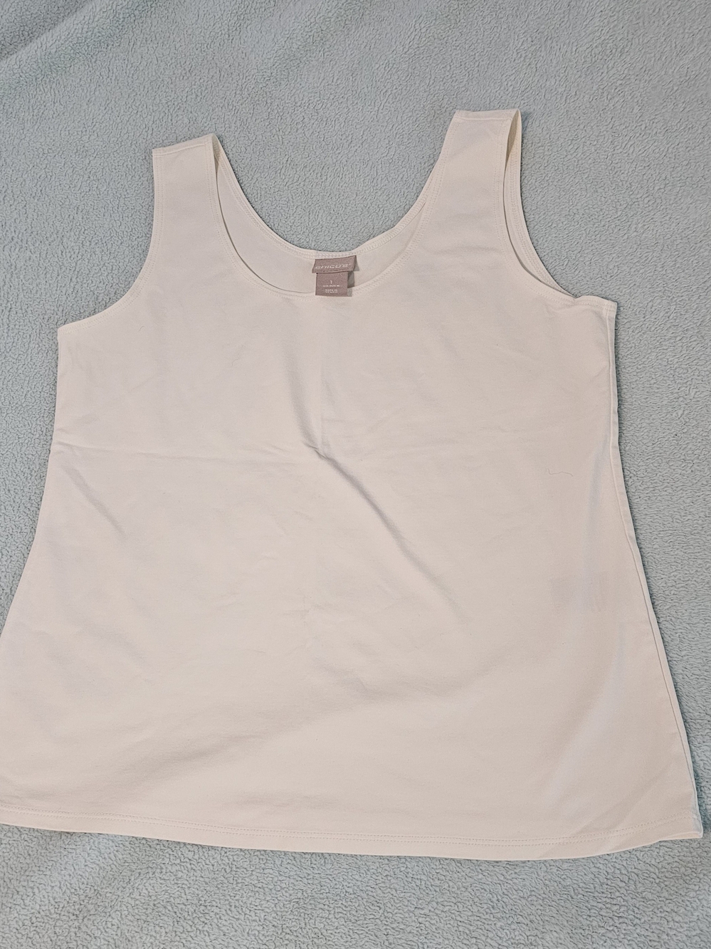 Chico's Cream Scoop Neck Tank
